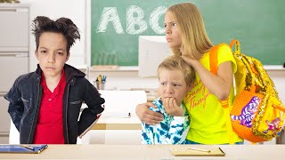 Amelia Avelina amp Akim teach a school bully about rules and behaviour [upl. by Thornburg]