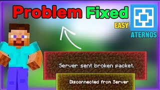 How To Fix This Problem Minecraft Aternos Server Sent Broken Packet😨 minecraft aternos error [upl. by Rehpotsihc416]