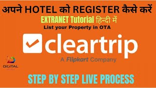 Cleartrip Suite OTA extranet  Hotel OTA management  Ceartrip Extranet tutorial in hindi  OTA [upl. by Azirb]