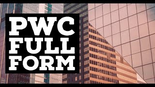 What does PwC Stand For [upl. by Yllac]