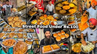 Best 5 Street Food Under Rs100 Only  Jalandhar Street food [upl. by Nylidnam]