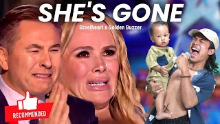 Golden Buzzer Very Extraordinary Voice Strange Baby Singing Song Shes Gone Makes the Judges Cried [upl. by Kurland]