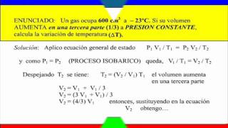 PROCESO ISOBARICO 1 ecuacion de estado [upl. by Weylin]