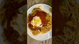 Tomato puree egg spaghetti 🍝 spaghetti naworldtastes food recipe shorts [upl. by Ramahs]