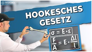 Hookesches Gesetz  Dehnung und Spannung Elastizitätsmodul [upl. by Salesin]