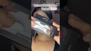 Lashes UNDER ₹100😱💯trending shortsvideo review lashes makeup viralvideo viralshort shorts [upl. by Notserp945]