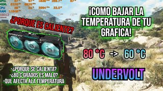 ¡Como Bajar la Temperatura de tu GRAFICA con Undervolt  Mismos FPS  Temperatura  Consumo [upl. by Salis475]