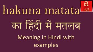 Hakuna Matata meaning in Hindi [upl. by Trebo723]