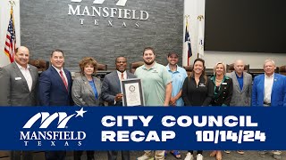 Mansfield City Council Recap Oct 14 2024 [upl. by Fortunia985]