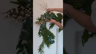 HOW TO STYLE MANTEL WITH GARLAND  LAYERING HACK [upl. by Neeneg184]