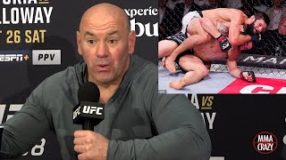 Dana White Reacts to Khamzat Chimaev BREAKING Robert Whittaker JAW at UFC 308 [upl. by Zaragoza]