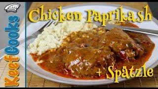 Chicken Paprikash  Paprikás Csirke and Spätzle Chicken Recipes [upl. by Merrel]