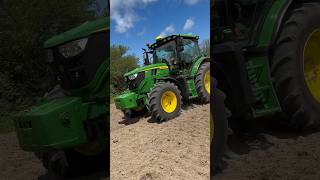 John Deere 6R130 with a Gaspardo drill sowing maize 🌽 farming seeder farmequipment johndeere [upl. by Alaikim]