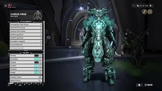 warframe HYDROID PRIME 2nd skin fashionframe with details [upl. by Iaht783]