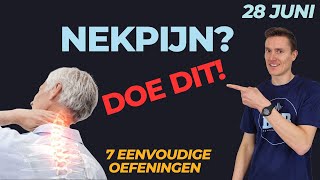 7 eenvoudige oefeningen voor nekpijn ook voor ouderen [upl. by Nore]