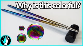 Why is Titanium so COLORFUL  MakingAnodizing Titanium Chopsticks [upl. by Gabriellia]