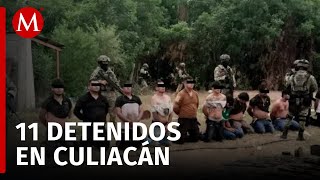 Aseguran a 11 civiles armados tras agresión a militares en Culiacán [upl. by Mick]