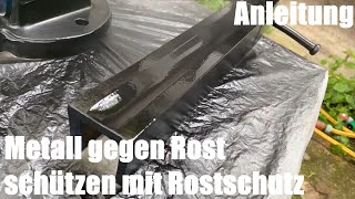 Metall Schraubstock gegen Rost schützen mit Rostschutz Grundieren aus der Dose Spray Anleitung [upl. by Htebazie]