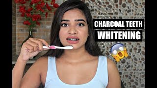 CHARCOAL TEETH WHITENING POWDER  omg  CARBON BAE  Pia bobade [upl. by Nessah295]