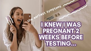 How I Knew I Was Pregnant Before A Positive Test  Early Symptoms 3 DAYS After Conception [upl. by Lehcor565]