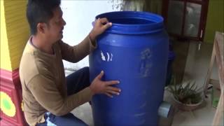 Cara Membuat Anaerob Composter Kapasitas 250 Liter untuk Fermentasi Limbah Dapur dan Limbah Pasar [upl. by Attenor]