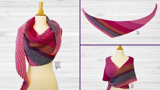 How to Knit a Double Gradient Boomerang Shawl  Free Knitting Pattern by Yay For Yarn [upl. by Early]