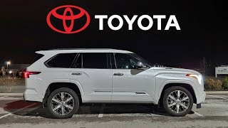 NIGHT REVIEW  2023 Toyota Sequoia Capstone  Is it Worth the 81000 Price [upl. by Rothberg]