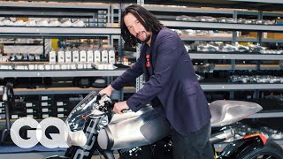 Keanu Reeves Shows Off His Most Prized Motorcycles  Collected  GQ [upl. by Nyrahtak]