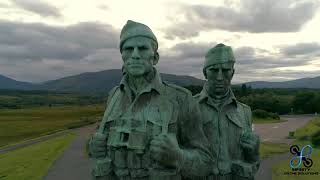 Commando Memorial Spean Bridge Lochaber Scotland by Drone [upl. by Ynnaj]