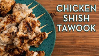 Chicken Shish Tawook using a CastIron Pan  Halal Recipes [upl. by Sibylle135]