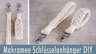 Makramee Schlüsselanhänger mit Schlaufe I DIY I auch für Anfänger [upl. by Ahsiak]