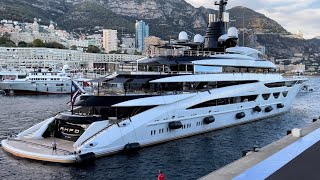 THE ARRIVAL OF AHPO YACHT FOR MONACO YACHT SHOW 2022LÜRSSEN 1151m 300M SUPERYACHT archiesvlogmc [upl. by Tito]