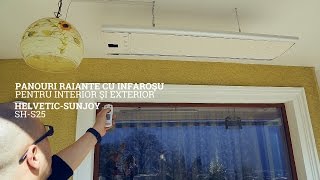 PANOURI RADIANTE CU INFAROŞU PENTRU INTERIOR ŞI EXTERIOR  HELVETIC SUNJOY SHS25 [upl. by Kina839]