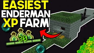 Easiest Enderman XP Farm Minecraft Bedrock 120 [upl. by Norab557]