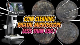 Cleaning A George III 1797 Cartwheel Penny Under A Digital Microscope [upl. by Ydorb]