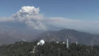 Live Smoke from Bridge Fire in Angeles National Forest seen from Mt Wilson [upl. by Elockin]