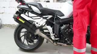 BMW K1200R Akrapovic Full Exhaust [upl. by Aliuqat537]