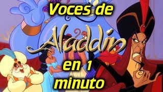 Voces de Aladdin en 1 minuto  42 [upl. by Tsenrae362]