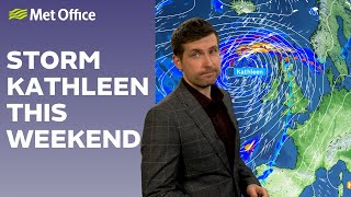 040424  Storm Kathleen  Met Office Weather Forecast [upl. by Ahsikat]