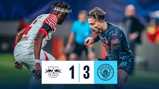 Highlights  Leipzig 13 City  Uefa Champions League  ALVAREZ AND DOKU LATE SHOW GIVES CITY WIN [upl. by Clifford263]