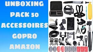 UNBOXING Pack 50 accessoires GoPro AMAZON [upl. by Aldus]