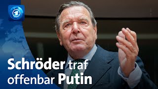 Schröder offenbar zu Gesprächen mit Putin in Moskau [upl. by Inasah252]