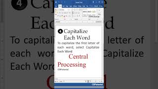 Change Case in MS Word Shorts education computer [upl. by Pen]