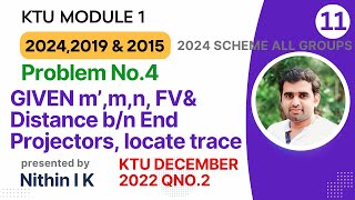 Problem No 4  Distance between end projectors  KTU Engineering Graphics 20242019 amp 2015 Scheme [upl. by Elatnahc]