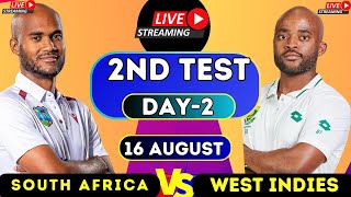 live west indies vs south africa 2nd test day 2  live rsa vs wi day 2 test  live wi vs sa test [upl. by Ardnnek]