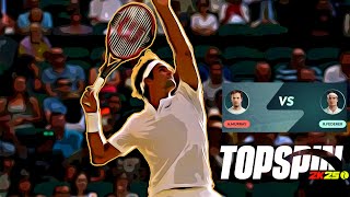 Roger Federer vs Andy Murray  Top Spin 2K25 PS4 Wimbledon Centre Court Full Gameplay [upl. by Annoit]