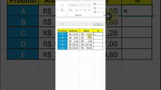 Como calcular a porcentagem de aumento no Excel Exemplo Prático [upl. by Grussing908]