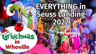 Complete Guide to EVERYTHING in Seuss Landing at Christmas 2022  Universal Orlando Grinchmas [upl. by Onaled673]