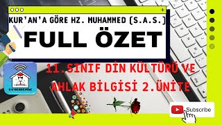 11Sınıf Din Dersi 2Ünite Full Özet Tekrar Kurana göre Hz Muhammedsas Ev akademisi [upl. by Attolrahc848]