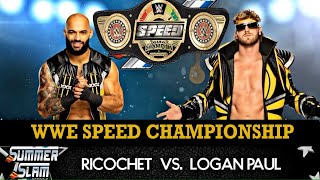 Ricochet vs Logan Paul  WWE Speed Championship [upl. by Mareah]